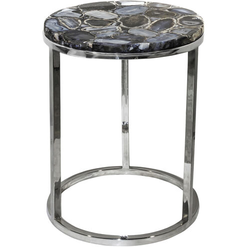 Shimmer 21 X 16 inch Silver Accent Table