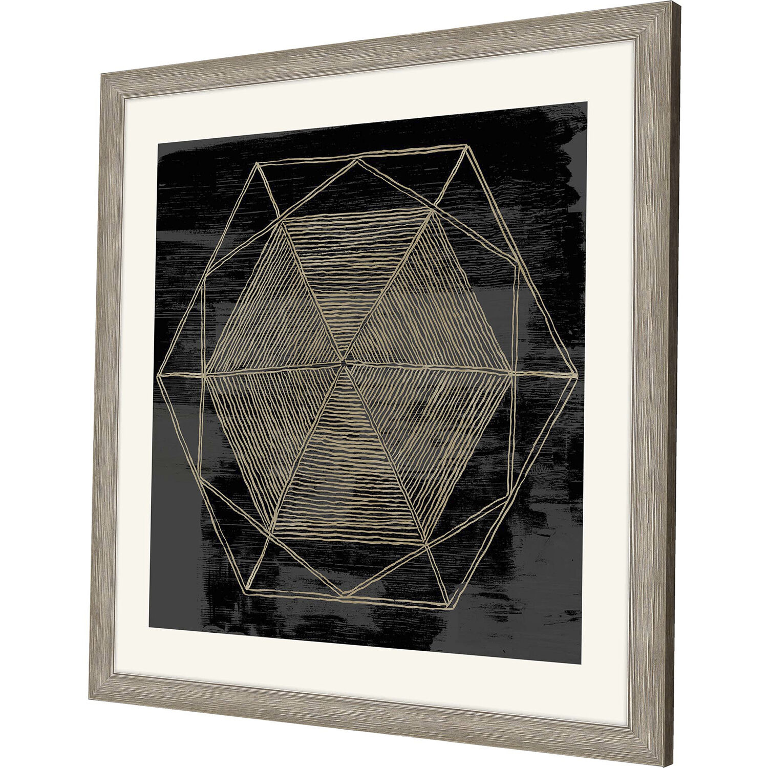 Woven Dreams Black and Neutral Framed Art