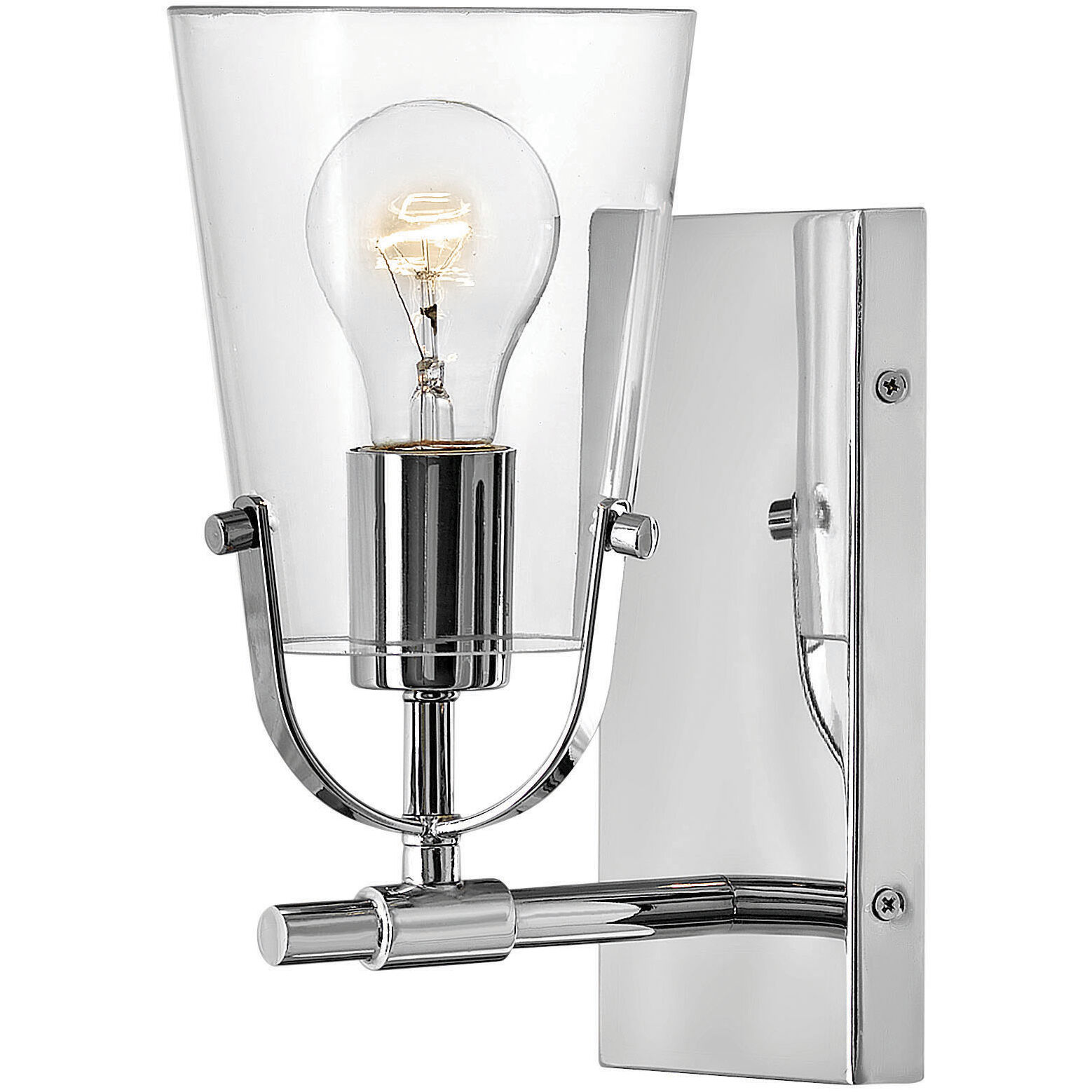 Foster 1 Light 6.5 inch Chrome Vanity Light Wall Light in Clear