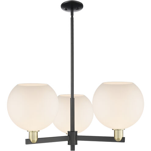 Arcadia Athens 3 Light 32 inch Black Antique Brass Chandelier Ceiling Light