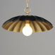 Primrose 1 Light 16 inch Black and Gold Leaf Single Pendant Ceiling Light