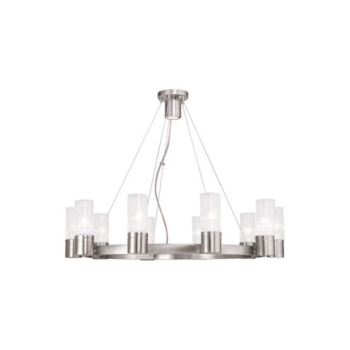Midtown 10 Light 30 inch Brushed Nickel Chandelier Ceiling Light