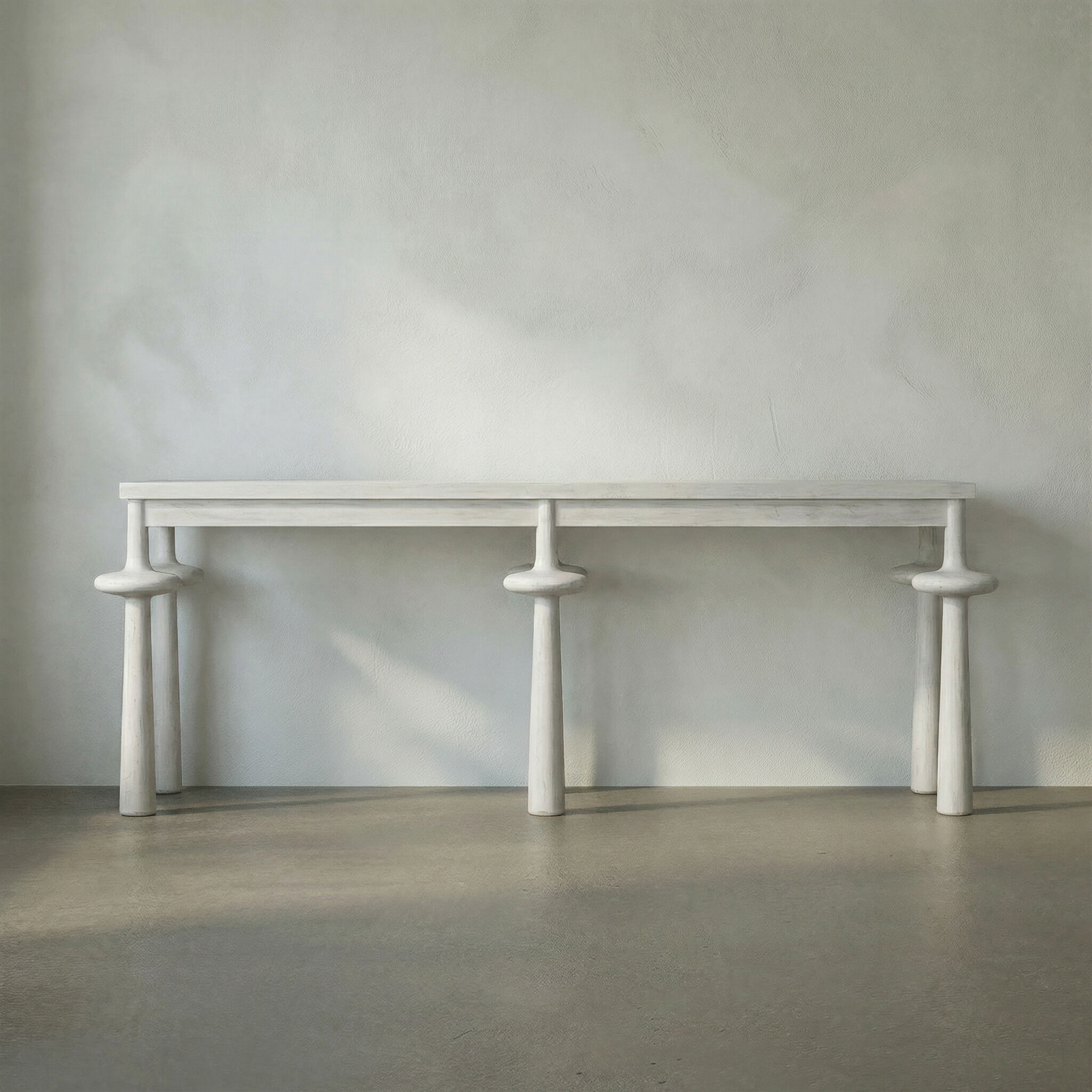 Destemonia 89 X 25 inch White Wash Console