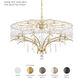 Bella Rose 10 Light White Chandelier Ceiling Light in Radiance
