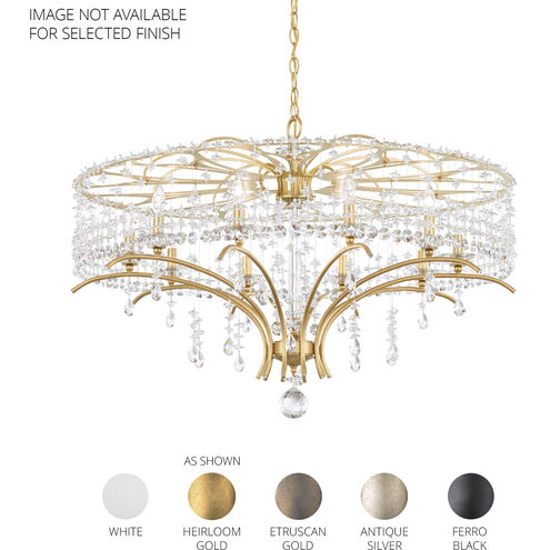 Bella Rose 10 Light White Chandelier Ceiling Light in Radiance
