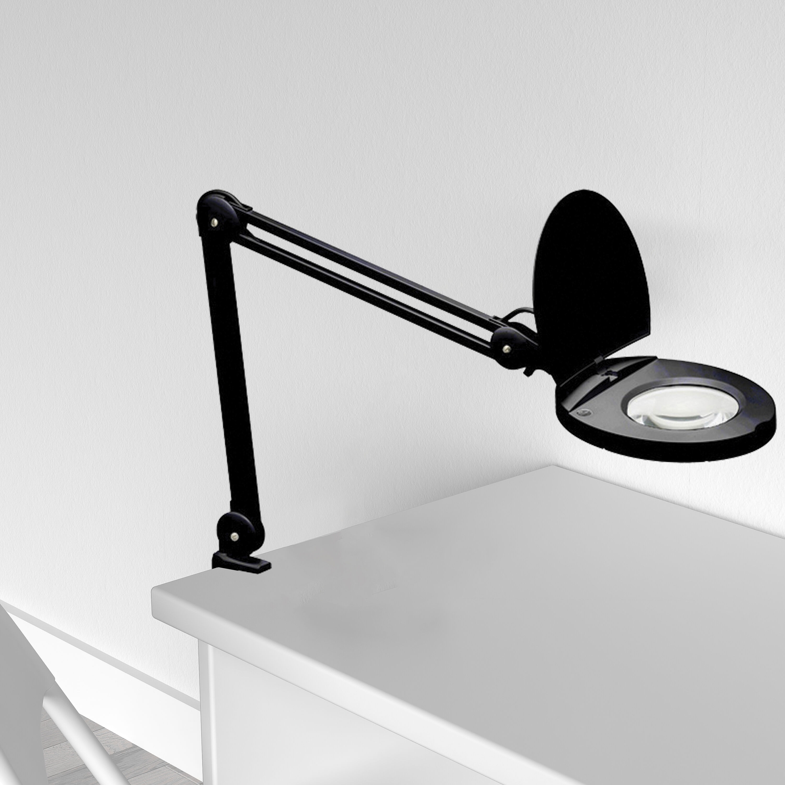 Modern 47 inch 8.00 watt Black Task Table Lamp Portable Light, Task