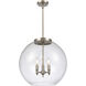 Ballston Athens 3 Light 17.75 inch Brushed Satin Nickel Statement Pendant Ceiling Light in Incandescent, Seedy