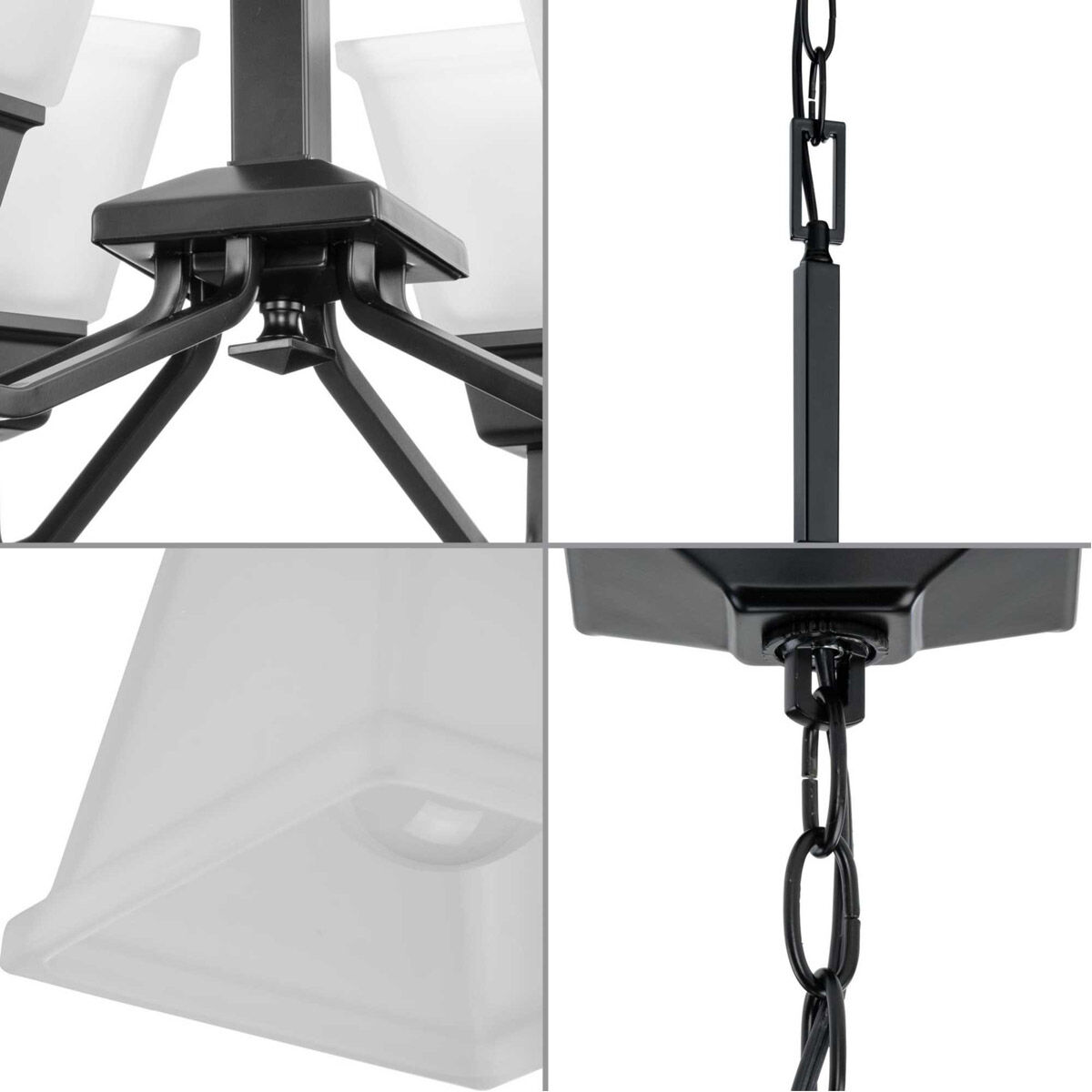 Clifton Heights 6 Light 26 inch Matte Black Chandelier Ceiling Light
