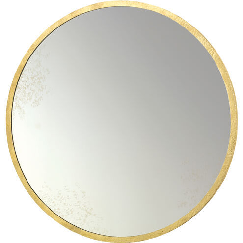Aline 42 X 42 inch Contemporary Gold Leaf/Antique Mirror Wall Mirror