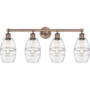 Edison Vaz 4 Light 32.88 inch Antique Copper Bath Vanity Light Wall Light
