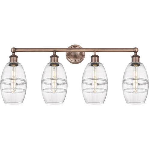 Edison Vaz 4 Light 32.88 inch Antique Copper Bath Vanity Light Wall Light