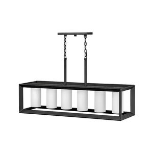 Open Air Rhodes 6 Light 42 inch Brushed Graphite Outdoor Linear Pendant