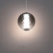 Swirly LED 5.9 inch Smoke Glass and Brushed Nickel Mini-Pendant Ceiling Light in 2700K