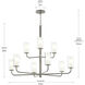 Mack 9 Light 34 inch Brushed Nickel Chandelier Ceiling Light