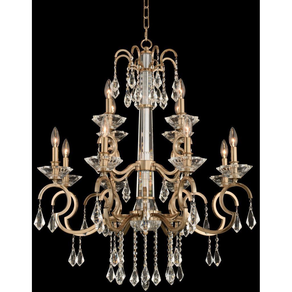Valencia 12 Light 32 inch Brushed Champagne Gold Chandelier Ceiling Light