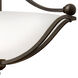 Bolla LED 23 inch Olde Bronze Semi-Flush Mount Ceiling Light in Etched Opal