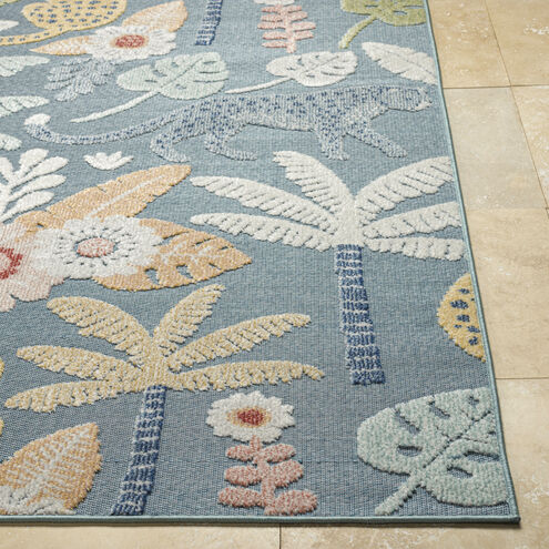 Lakeside 120.08 X 94.49 inch Blue/Pale Blue/Cream/Mustard/Rust/Olive Machine Woven Rug in 8 x 10