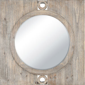 Nollen 34 X 34 inch Natural with Clear Wall Mirror