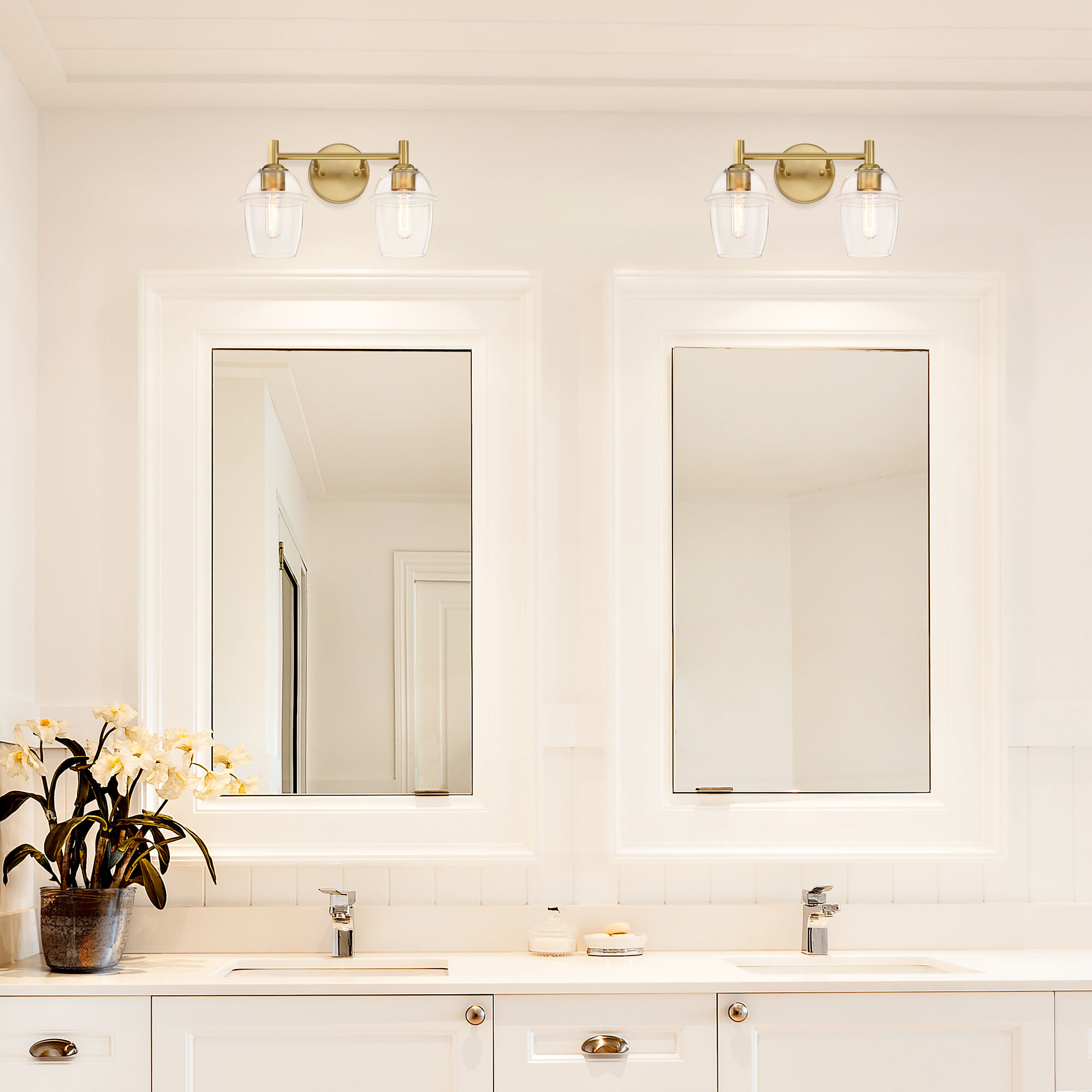 Summer Jazz 2 Light 16 inch Brushed Gold Vanity Light Wall Light