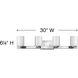 Miley LED 30 inch Chrome Vanity Light Wall Light