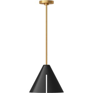 Kelly by Kelly Wearstler Cambre 1 Light 6 inch Midnight Black and Burnished Brass Pendant Ceiling Light in Midnight Black / Burnished Brass