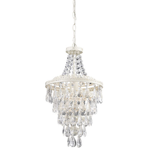 Sterling 1 Light 11 inch Clear with Antique White Mini Pendant Ceiling Light
