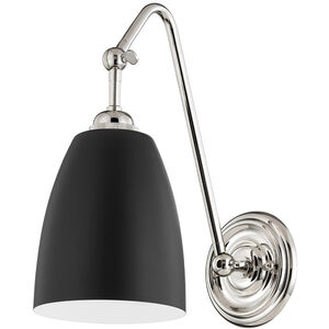 Millwood 1 Light 6 inch Polished Nickel/Black Wall Sconce Wall Light