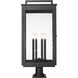 Hartwell 6 Light 34.75 inch Sand Black Outdoor Pier Mounted Fixture