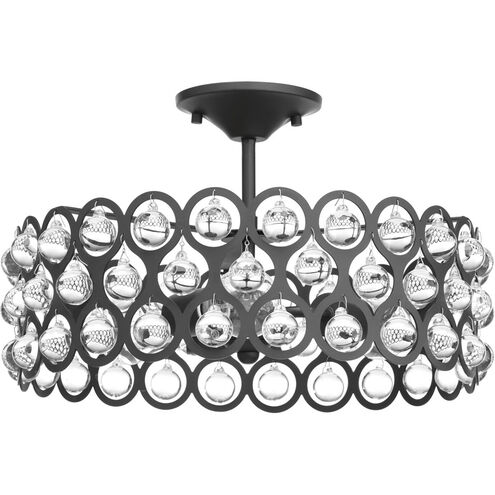 Vestique 3 Light 17.25 inch Graphite Semi-Flush Convertible Ceiling Light, Design Series