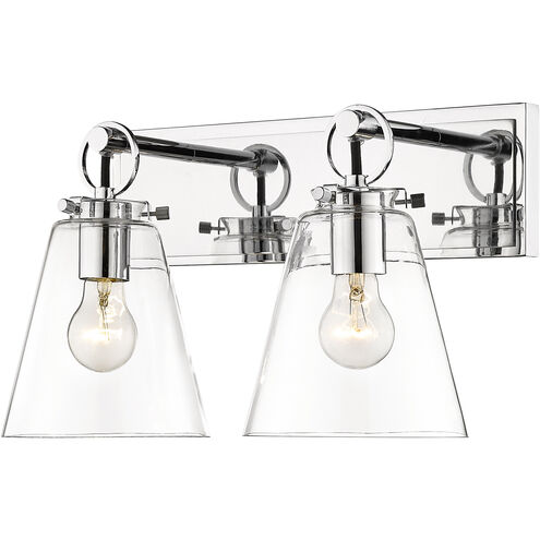 Harper 2 Light 15.5 inch Chrome Vanity Wall Light