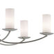 Myles 6 Light 46.25 inch Polished Nickel and White Chandelier Ceiling Light