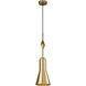 Etoile 1 Light 7 inch Aged Brass Pendant Ceiling Light