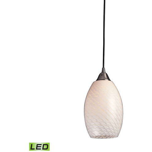 Block Island LED 6 inch Satin Nickel Multi Pendant Ceiling Light, Configurable