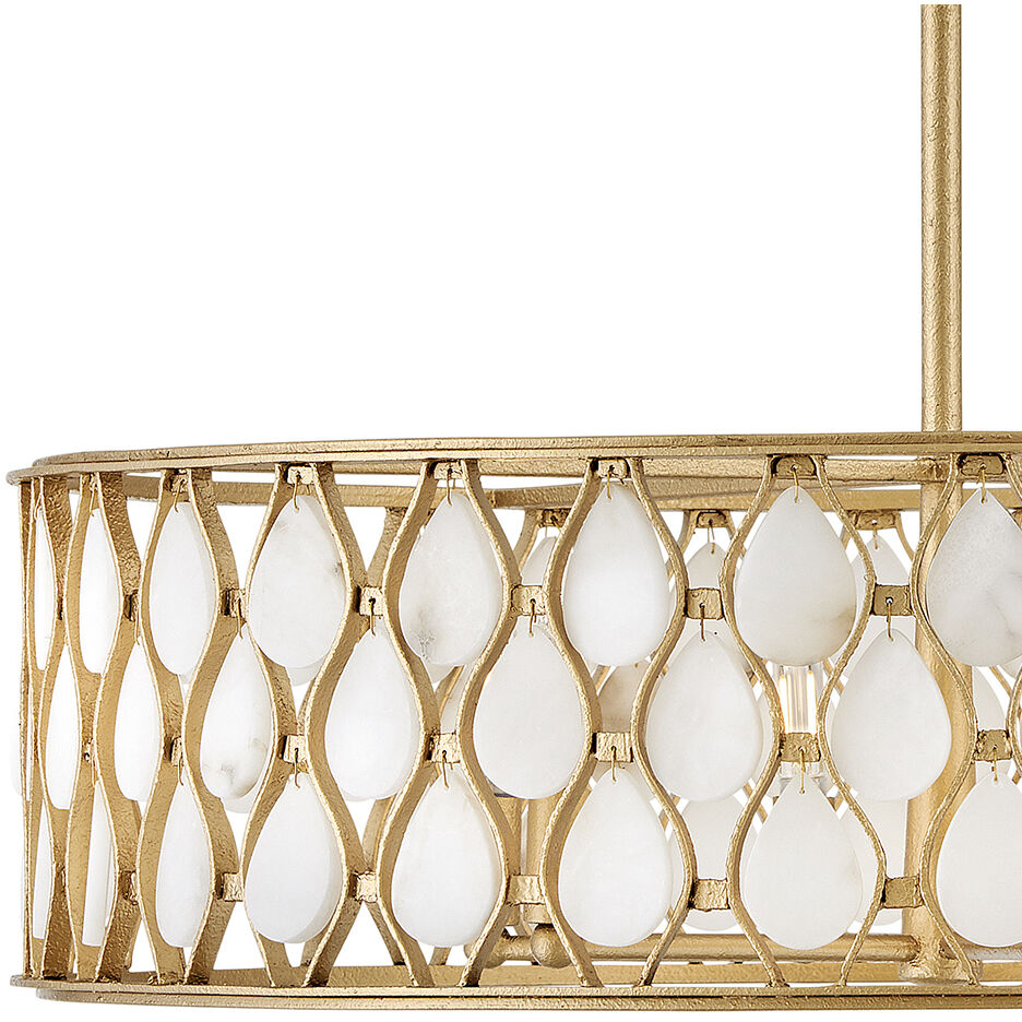 Estie 6 Light 28 inch Piastra Gold Interior Hanging Ceiling Light