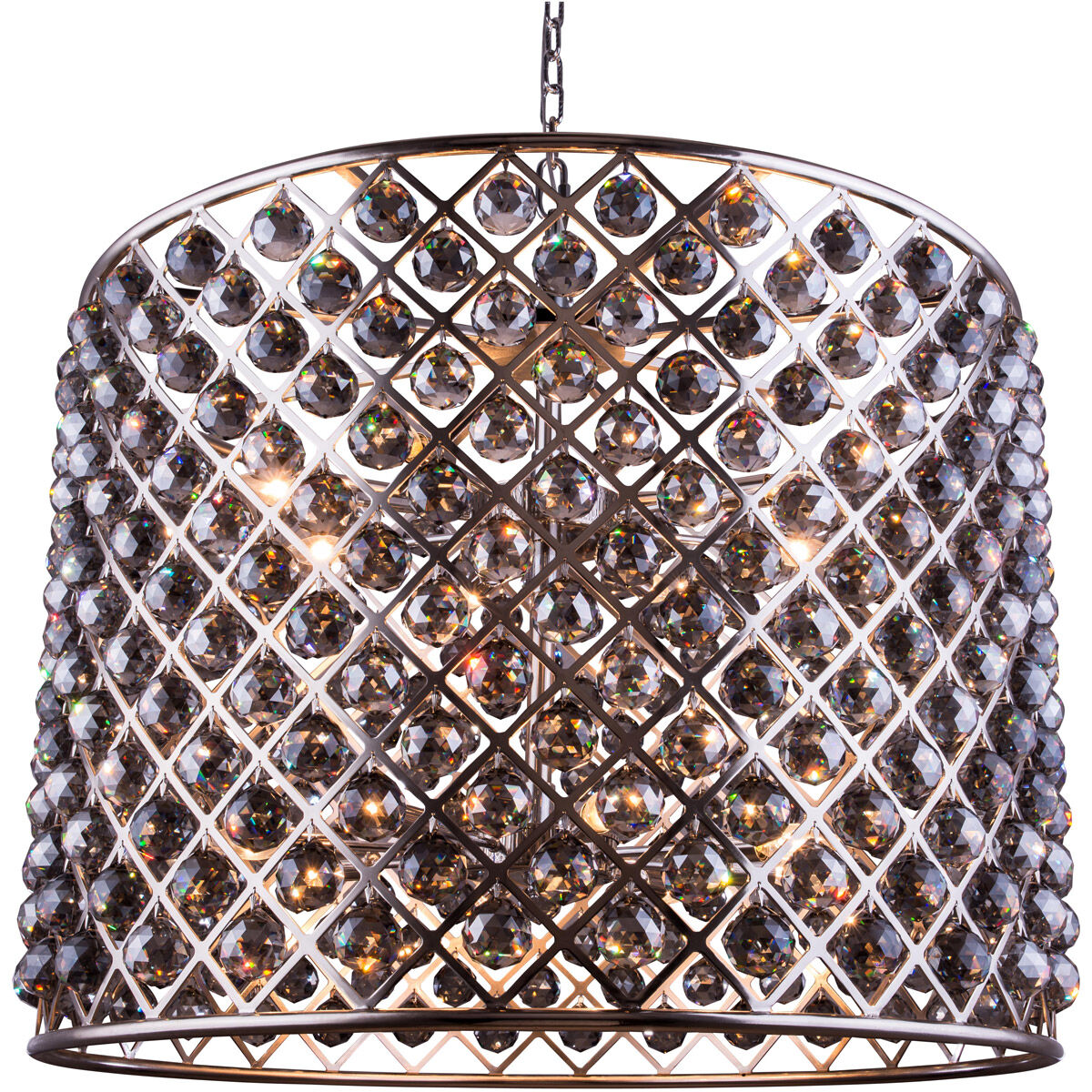 Madison 12 Light 35.5 inch Polished Nickel Pendant Ceiling Light in Silver Shade, Urban Classic