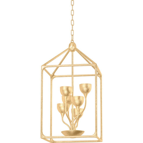 Westwood 8 Light 15 inch Vintage Gold Leaf Foyer Lantern Ceiling Light
