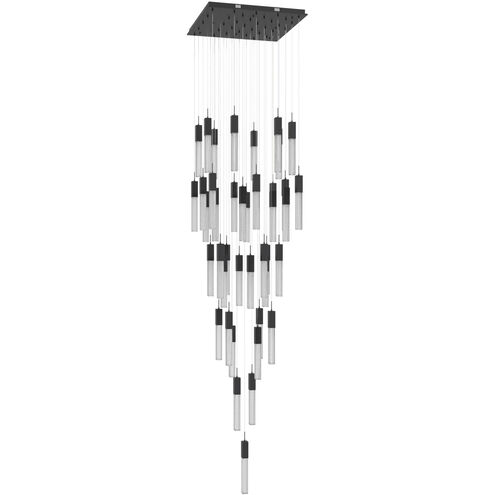Boa LED 35 inch Black Multi Port Pendant Ceiling Light