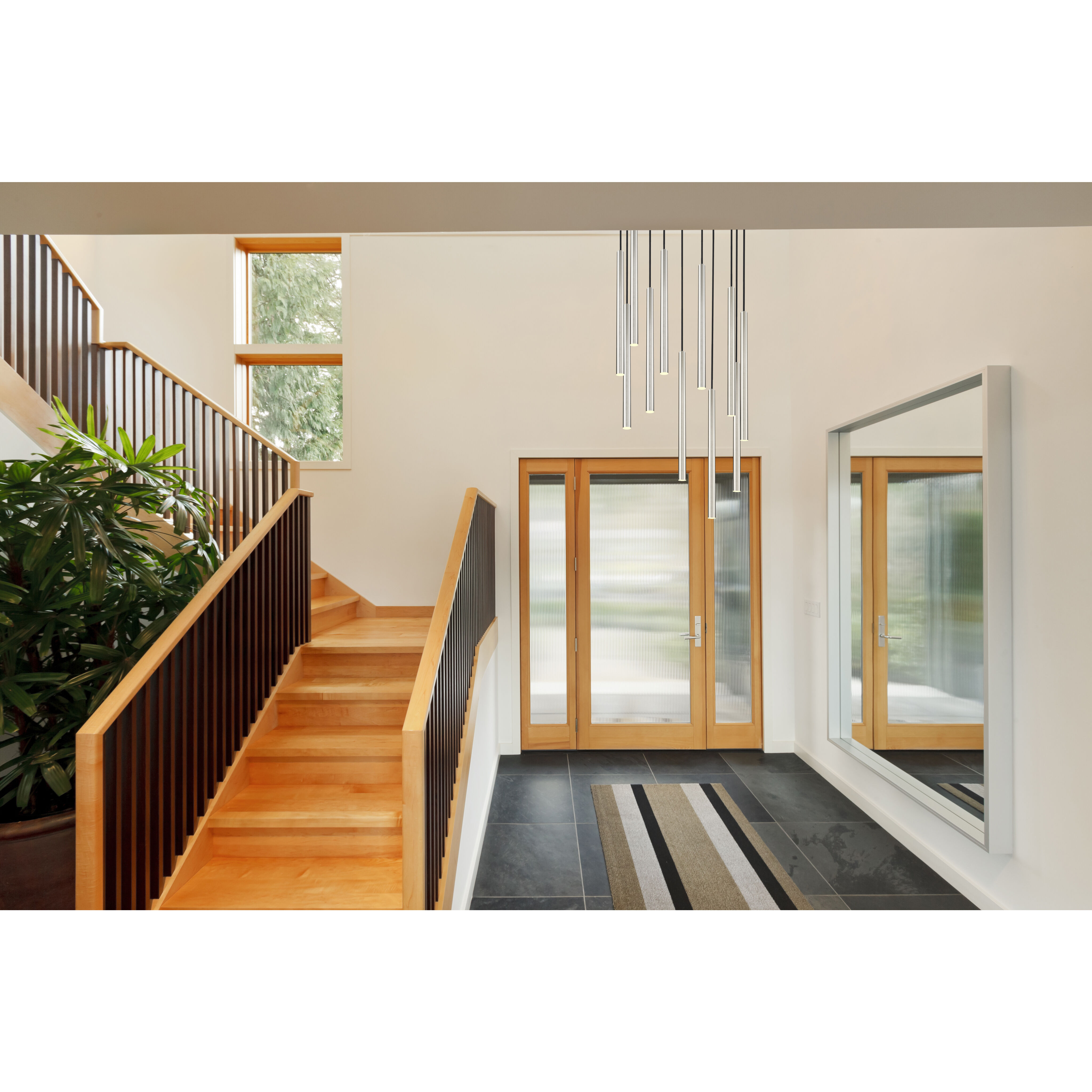 Forest LED 24 inch Brushed Nickel Chandelier Ceiling Light