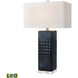 Easdale 30 inch 150.00 watt Navy with Clear Table Lamp Portable Light