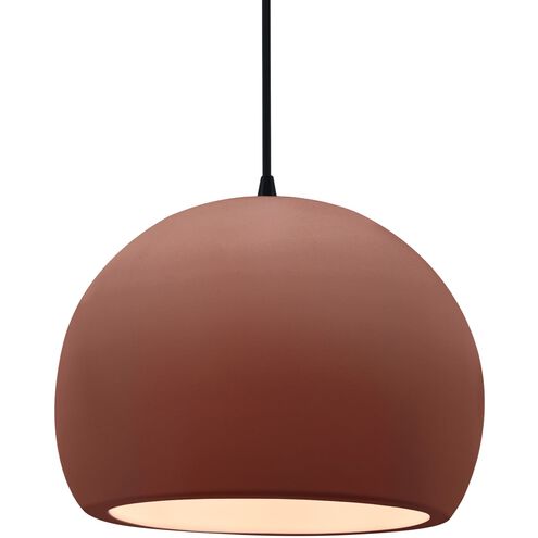 Radiance LED 12.25 inch Canyon Clay and Matte Black Pendant Ceiling Light
