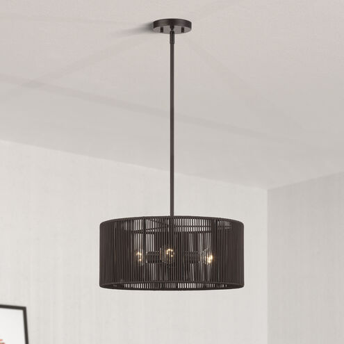 Acordia 3 Light 18 inch English Bronze Pendant Chandelier Ceiling Light