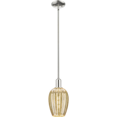 Downtown Urban Preston 1 Light 6.25 inch Polished Nickel Mini Pendant Ceiling Light in Mercury