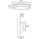 Trim - 0-10 V LED 5 inch White Flush Mount Ceiling Light