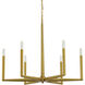 Canada 32 inch Satin Brass Chandelier Ceiling Light