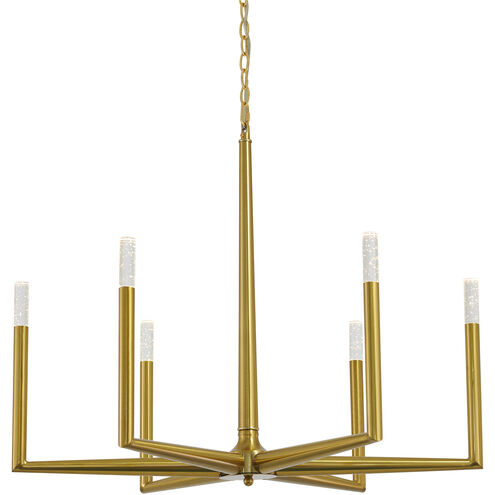 Canada 32 inch Satin Brass Chandelier Ceiling Light