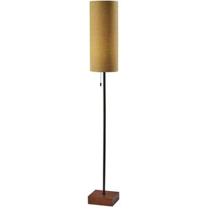 Trudy 62 inch 100 watt Black Floor Lamp Portable Light in Yellow