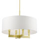 Cresthaven 4 Light 24 inch Satin Brass Pendant Chandelier Ceiling Light