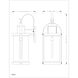 Roundhouse 1 Light 31.75 inch Black Outdoor Wall Light