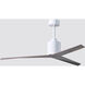 Atlas Eliza 56 inch Gloss White with Old Oaktone Blades Ceiling Fan, Paddle Fan