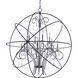 Orbit 12 Light 40 inch Anthracite and Polished Nickel Single Pendant Ceiling Light
